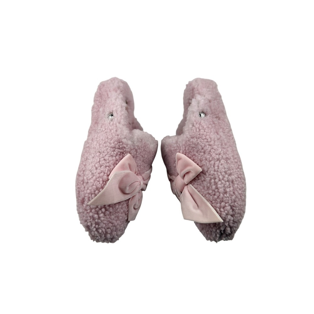 UGG Addison Velvet Bow Slipper Shell Pink Sherpa Mule 1098169 Womens 10 NEW - Picture 9 of 15
